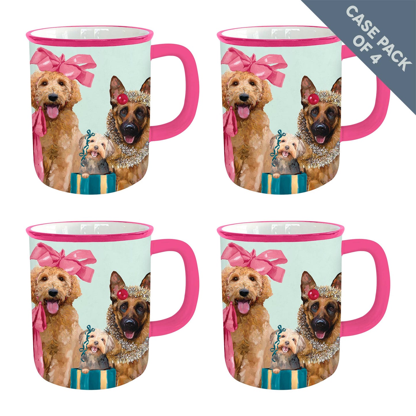 GreenBox Art - Holiday - Festive Puppy Pack Bright - 4 Units Mug