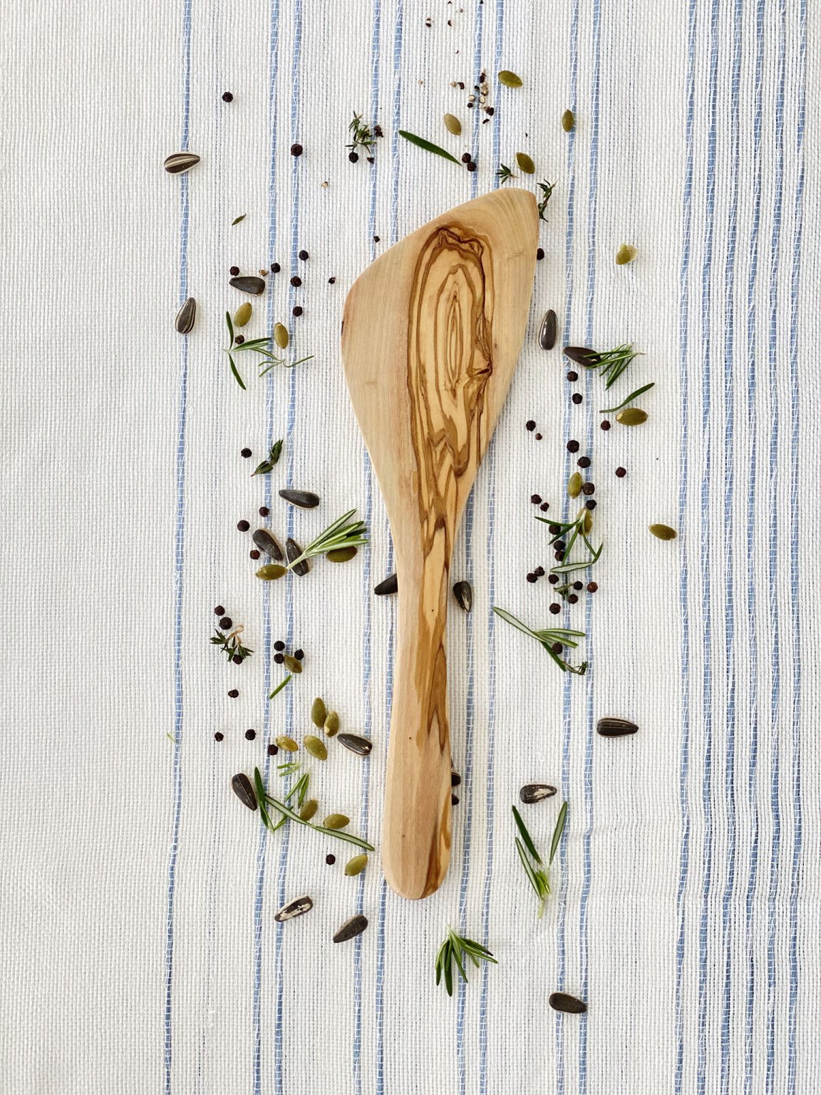 Olive Wood Curved Spatula 12 Inch