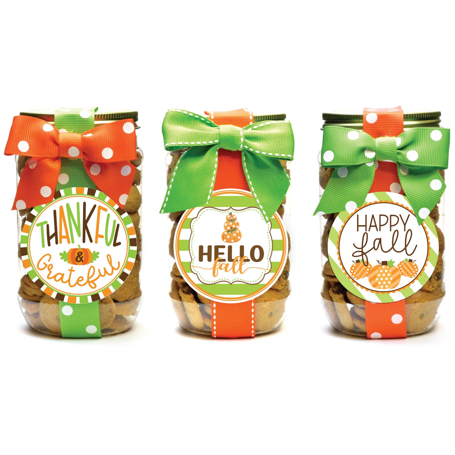Thankful Cookies in a Jar - Mason Jar Cookies for those you're