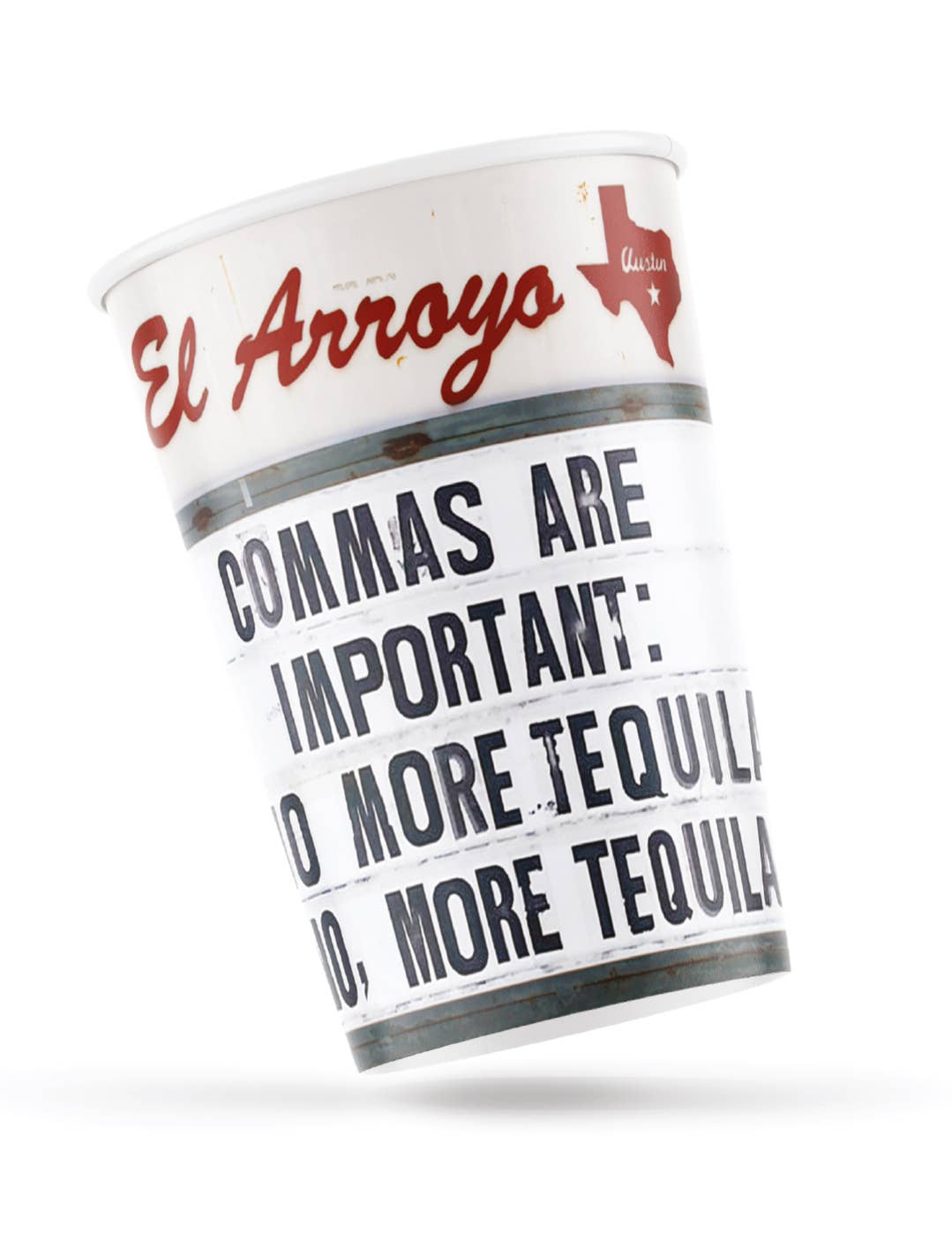 El Arroyo - 12 oz Party Cups (Pack of 12) - Commas Are Important