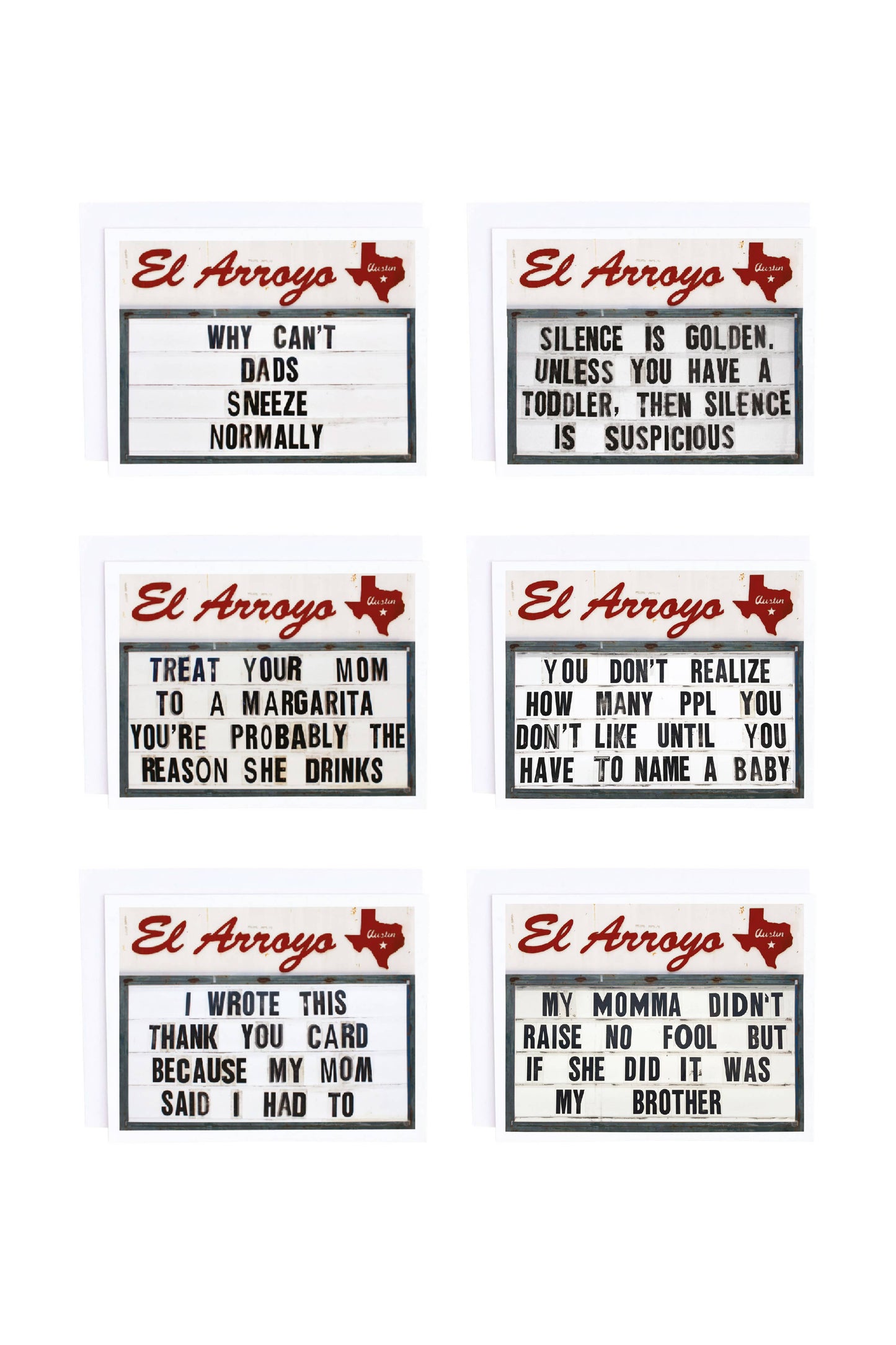 El Arroyo - Greeting Cards - Pre-Pack IN CASE OF EMERGENCY