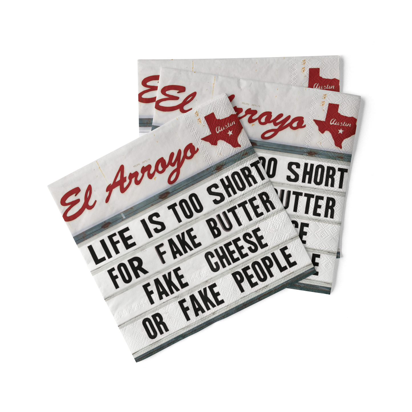 El Arroyo - Cocktail Napkins (Pack of 20) - Fake Cheese