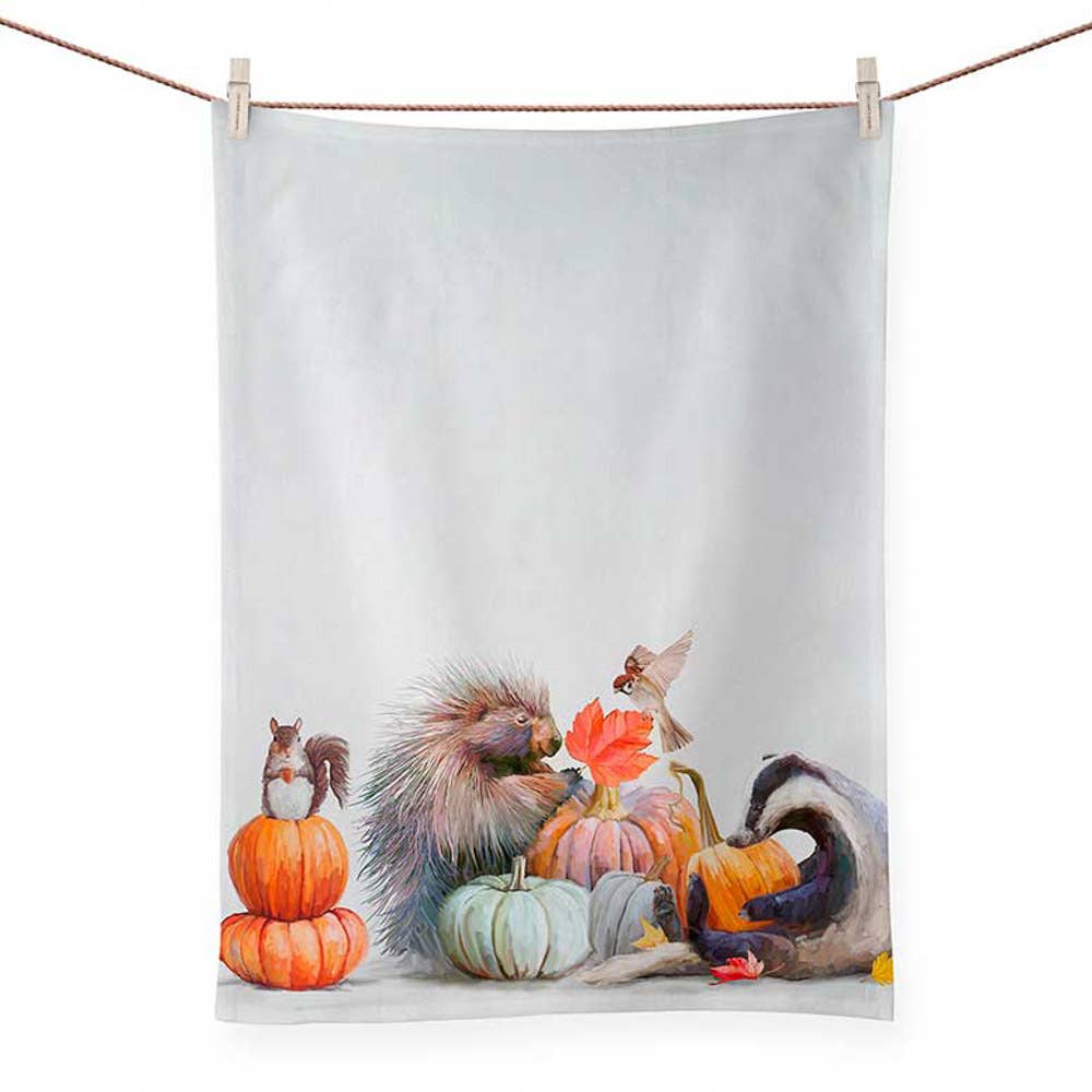 GreenBox Art - Fall - Pumpkin Pals by Cathy Walters Tea Towels (RTS)
