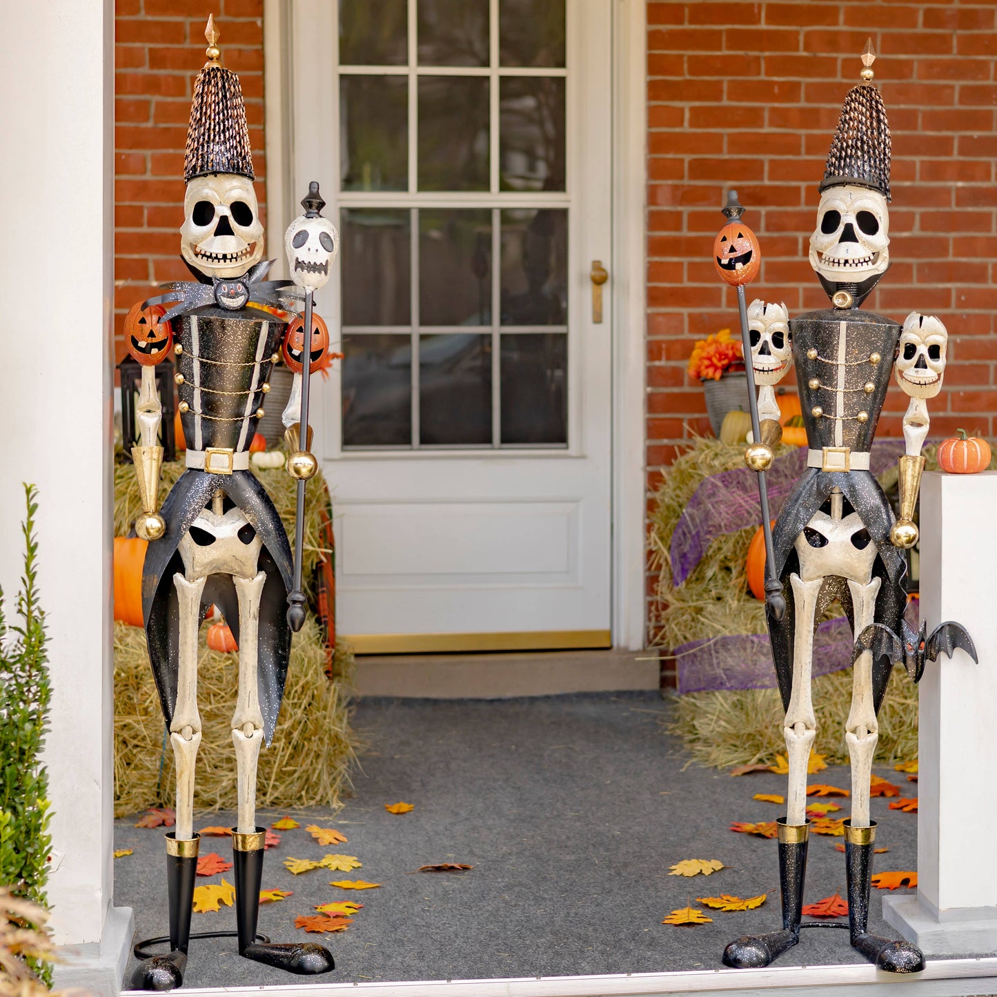Zaer Ltd. International - 63.5"T. Standing Halloween Skeleton Soldiers with Staffs