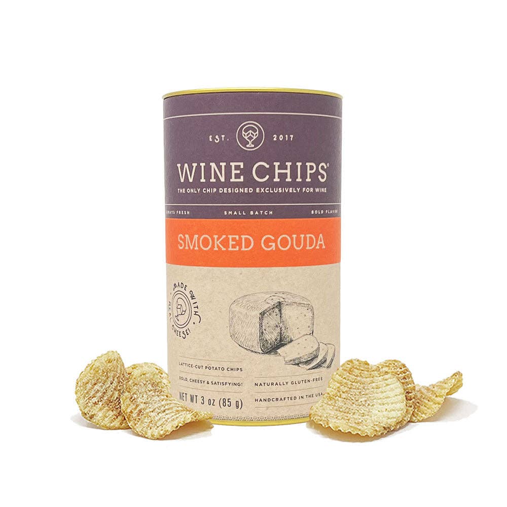 Wine Chips - 3 OZ. SMOKED GOUDA - ESTATE CASE OF 12