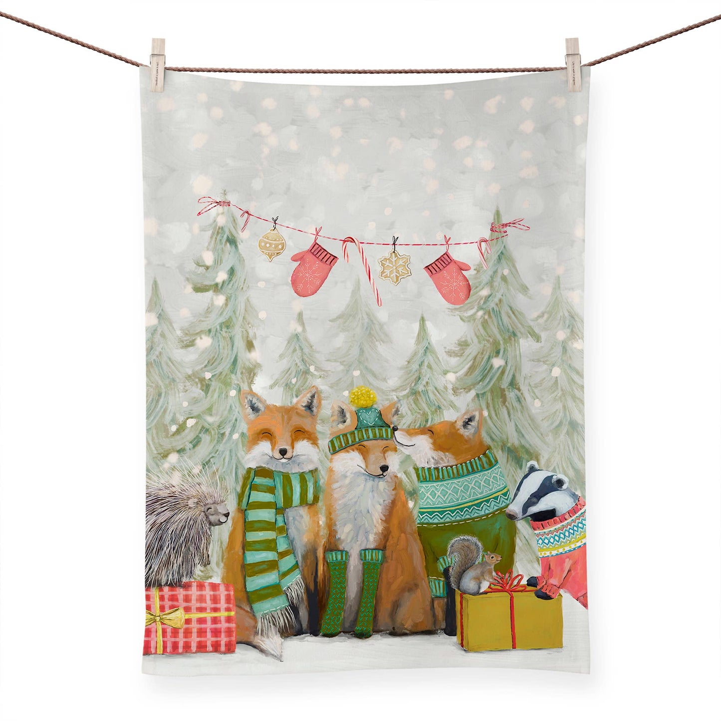 GreenBox Art - Holiday - Santa Claws Tea Towels (RTS)