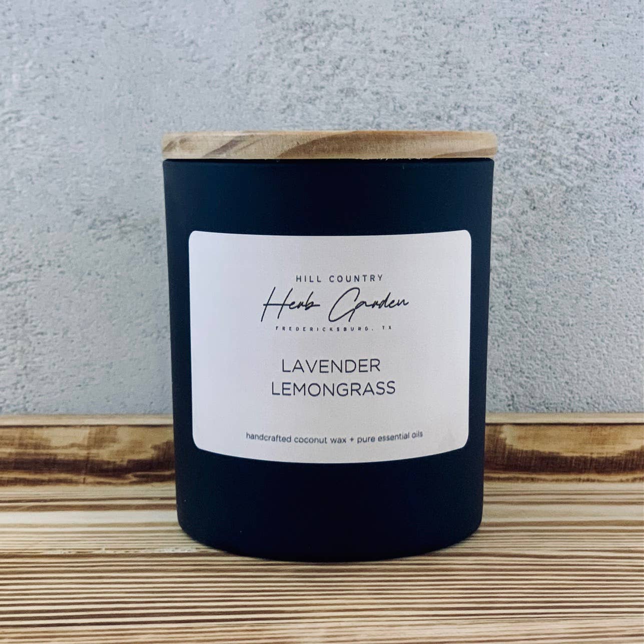 Hill Country Herb Garden - Lavender Lemongrass Coconut Wax + Essential Oil Candle
